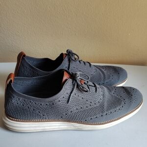 Cole Haan Original Zero Grand Gray Stitchlite Wingtip Oxford Men's Sz 13 Casual